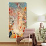 Pandora 1914 by Odilon Redon two panel canvas wall art room mockup