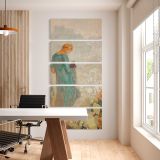 Pandora 1910 1912 by Odilon Redon five panel canvas wall art office mockup