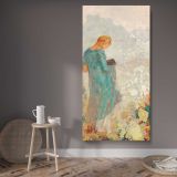 Pandora 1910 1912 by Odilon Redon canvas wall art displayed in a contemporary room