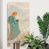 Pandora 1910 1912 by Odilon Redon canvas print displayed in a modern interior