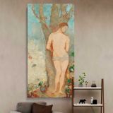 Saint Sebastian 1910 1912 by Odilon Redon canvas wall art in a styled interior