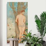 Saint Sebastian 1910 1912 by Odilon Redon canvas print displayed in a modern interior