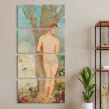 Saint Sebastian 1910 1912 by Odilon Redon three panel canvas wall art room mockup