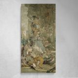 Psyches Entrance into Cupids Palace left fragment from The Story of Psyche by Francois Boucher Canvas Wall Art Print