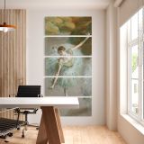 Dancer in Green ca 1883 by Edgar Degas five panel canvas wall art office mockup