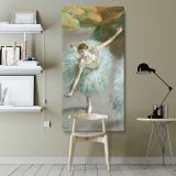 Dancer in Green ca 1883 by Edgar Degas canvas wall art shown in a modern interior