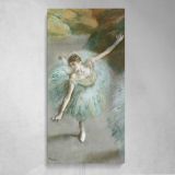 Dancer in Green ca 1883 by Edgar Degas Canvas Wall Art Print