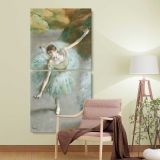 Dancer in Green ca 1883 by Edgar Degas two panel canvas wall art room mockup