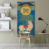 Kasuga Deer Mandala canvas wall art shown in a modern interior