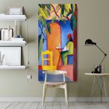 Turkish Cafe by August Macke canvas wall art shown in a modern interior