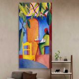 Turkish Cafe by August Macke canvas wall art in a styled interior