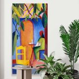Turkish Cafe by August Macke canvas print displayed in a modern interior