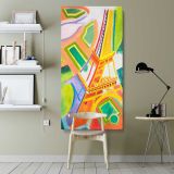 Eiffel Tower by Robert Delaunay canvas wall art shown in a modern interior