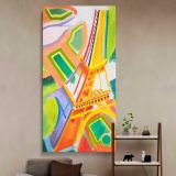 Eiffel Tower by Robert Delaunay canvas wall art in a styled interior