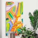Eiffel Tower by Robert Delaunay canvas print displayed in a modern interior