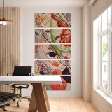 Aquarell 6 by Wassily Kandinsky five panel canvas wall art office mockup
