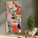 Aquarell 6 by Wassily Kandinsky three panel canvas print in a contemporary interior