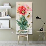Poppies and Bees 1906 by Paul de Longpre canvas wall art shown in a modern interior