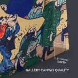 Hokusai by Katsushika Hokusai close up showing gallery canvas texture and depth