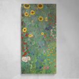 Country Garden with Sunflowers by Gustav Klimt Canvas Wall Art Print