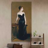 Madame X Madame Pierre Gautreau ca 1883 1884 by John Singer Sargent canvas wall art in a styled interior