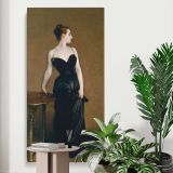 Madame X Madame Pierre Gautreau ca 1883 1884 by John Singer Sargent canvas print displayed in a modern interior