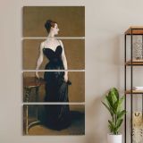 Madame X Madame Pierre Gautreau ca 1883 1884 by John Singer Sargent three panel canvas wall art room mockup