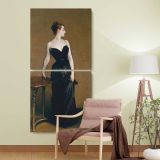 Madame X Madame Pierre Gautreau ca 1883 1884 by John Singer Sargent two panel canvas wall art room mockup