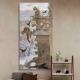 Notre Dame de Paris 1881 drawing by Luc Olivier Merson canvas wall art in a styled interior