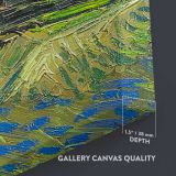 Starry Night Over the Rhone by Vincent van Gogh close up showing gallery canvas texture and depth