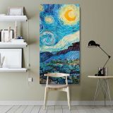 Starry Night Van Goghs artwork by Vincent van Gogh canvas wall art shown in a modern interior