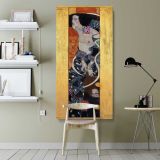 Judith II by Gustav Klimt canvas wall art shown in a modern interior