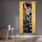 Judith II by Gustav Klimt canvas wall art displayed in a contemporary room
