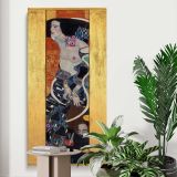 Judith II by Gustav Klimt canvas print displayed in a modern interior