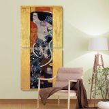 Judith II by Gustav Klimt two panel canvas wall art room mockup