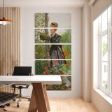 Summer 1874 by Winslow Homer five panel canvas wall art office mockup