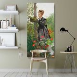 Summer 1874 by Winslow Homer canvas wall art shown in a modern interior
