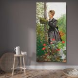 Summer 1874 by Winslow Homer canvas wall art displayed in a contemporary room
