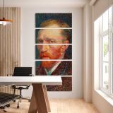 Van Gogh by Vincent van Gogh five panel canvas wall art office mockup