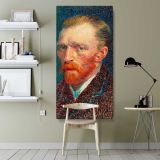 Van Gogh by Vincent van Gogh canvas wall art shown in a modern interior