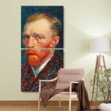 Van Gogh by Vincent van Gogh two panel canvas wall art room mockup