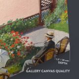 Garden at Sainte Adresse by Claude Monet close up showing gallery canvas texture and depth