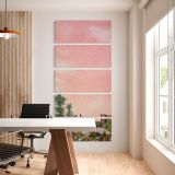 Garden at Sainte Adresse by Claude Monet five panel canvas wall art office mockup