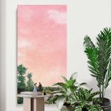 Garden at Sainte Adresse by Claude Monet canvas print displayed in a modern interior