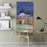 Mediterranean Garden Landscape by Claude Monet canvas wall art shown in a modern interior