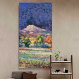 Mediterranean Garden Landscape by Claude Monet canvas wall art in a styled interior