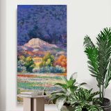 Mediterranean Garden Landscape by Claude Monet canvas print displayed in a modern interior