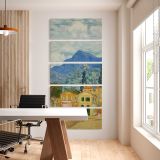 The Yellow House at Arles by Vincent van Gogh five panel canvas wall art office mockup