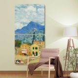 The Yellow House at Arles by Vincent van Gogh two panel canvas wall art room mockup