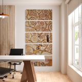 The Tree of Life by Gustav Klimt five panel canvas wall art office mockup